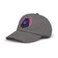 Samurai Skull Distressed Cap — Neon Retro Gamer Hat Hats Printify