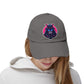 Samurai Skull Distressed Cap — Neon Retro Gamer Hat