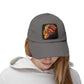 Distressed Cap — Vibrant Flame Lion Embroidered Baseball Hat