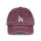 Vintage Embroidered LA Cap — Washed Red Baseball Hat Hats Printify One size Maroon