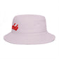 Bucket Hat — Retro Script 'Bucketd' Embroidered Brown Summer Hat