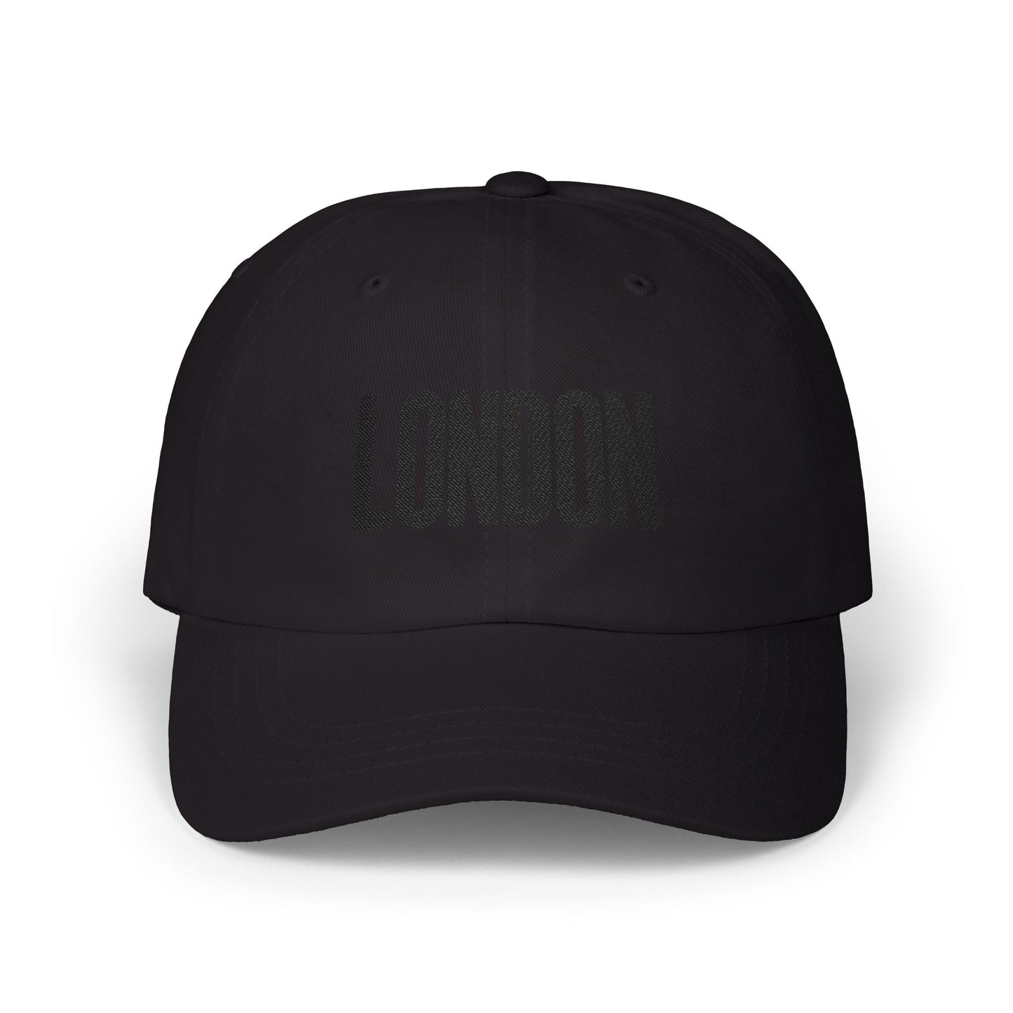 London Embroidered Dad Cap Hats Printify Black One size