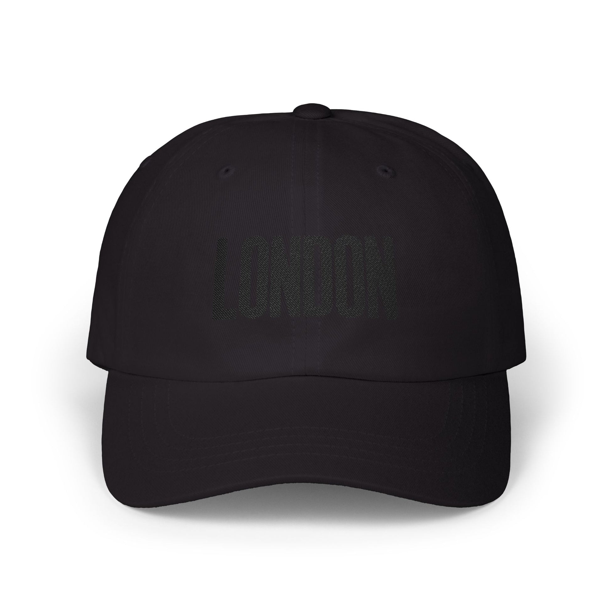 London Embroidered Dad Cap Hats Printify Black One size
