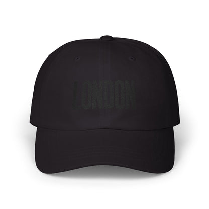 London Embroidered Dad Cap Hats Printify Black One size
