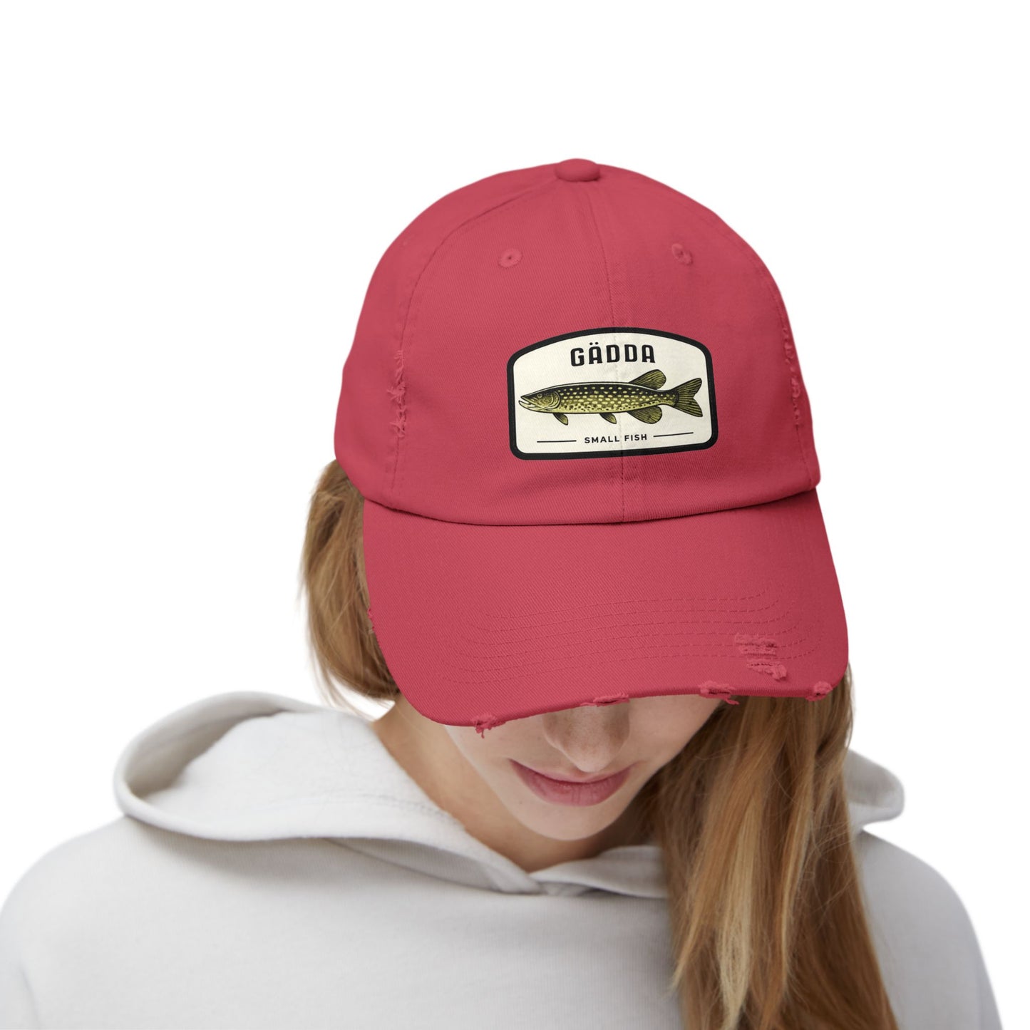 Fishing Hat – 'Gädda' Pike Patch Distressed Cap