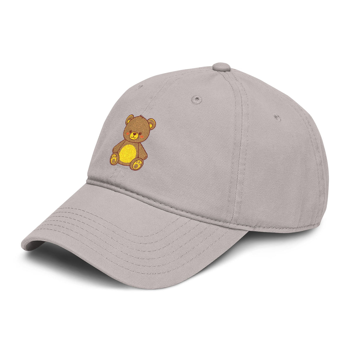 Embroidered Golden Teddy Baseball Cap Hats Printify