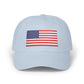 American Flag Dad Cap — Embroidered USA Baseball Hat for 4th of July Hats Printify Light Blue One size