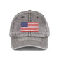 Vintage Washed Dad Hat with Embroidered American Flag — Patriotic Cap for 4th of July & Everyday Wear Hats Printify One size Charcoal Grey