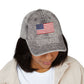 Vintage Washed Dad Hat with Embroidered American Flag — Patriotic Cap for 4th of July & Everyday Wear Hats Printify