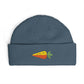 Embroidered Carrot Cuff Beanie Hats Printify One size Petrol Blue