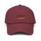 Embroidered "Jew" Challah Bread Washed Baseball Cap Hats Printify One size Maroon