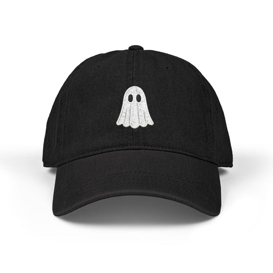 Little Boo – Ghost Embroidered Cap Hats Printify One size Black