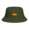Carrot Emoji Bucket Hat — Cute Vegetable Graphic Summer Hat Hats Printify One size Army