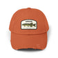 Fishing Hat – 'Gädda' Pike Patch Distressed Cap Hats Printify Burnt Orange One size