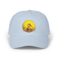 Duck Sunset Dad Cap — Embroidered Duck on Yellow Sun Baseball Hat Hats Printify Light Blue One size