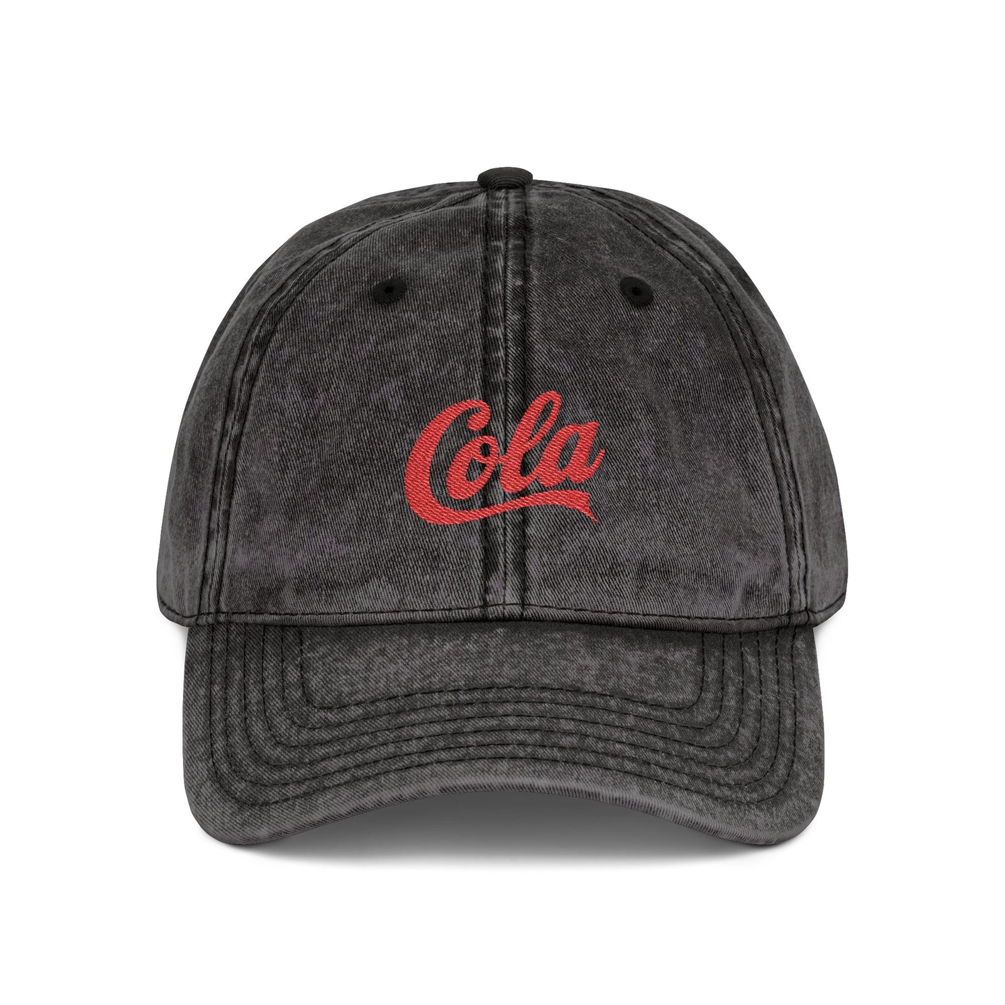 Vintage Cap (Embroidery) Hats Printify One size Black
