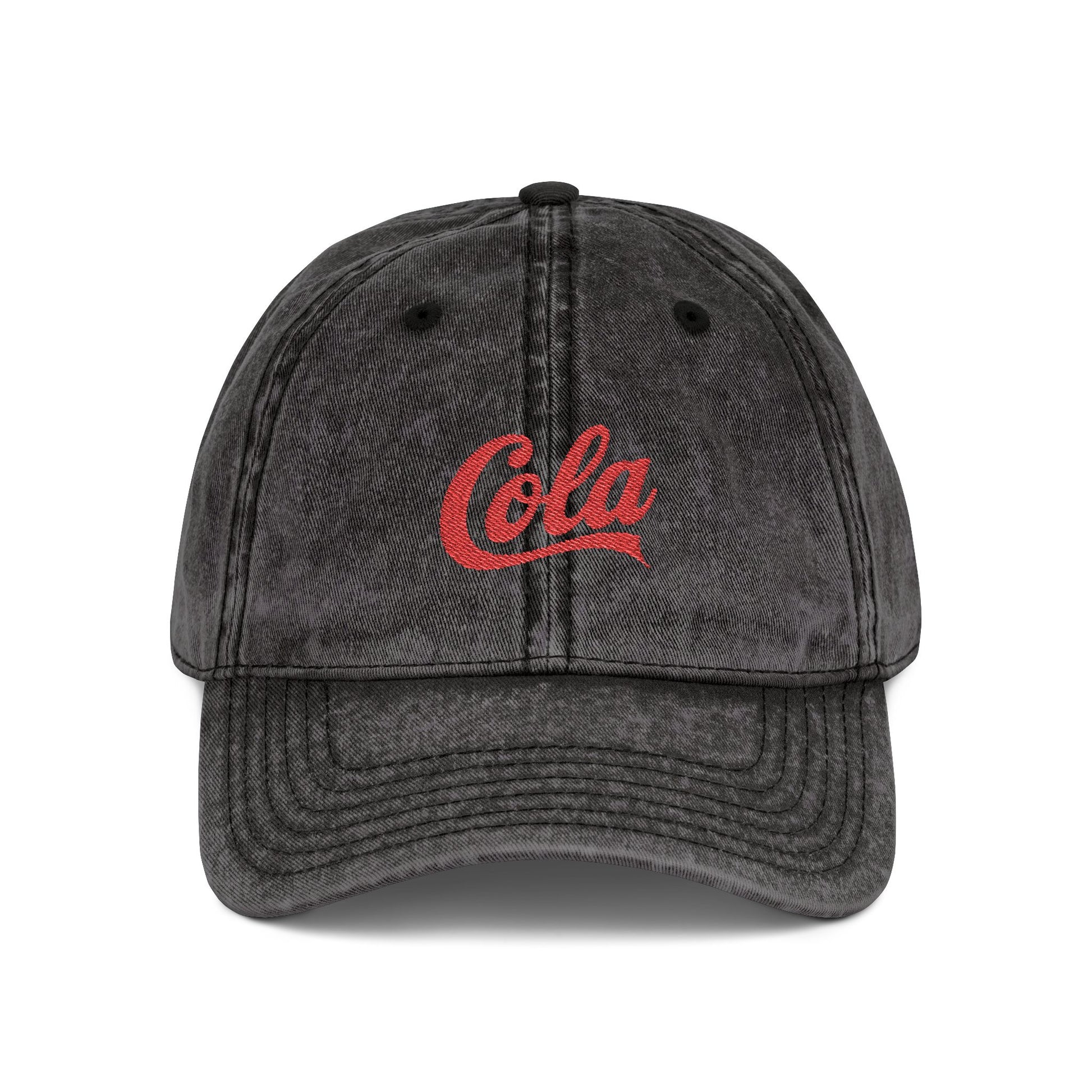 Vintage Cap (Embroidery) Hats Printify One size Black