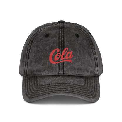 Vintage Cap (Embroidery) Hats Printify One size Black