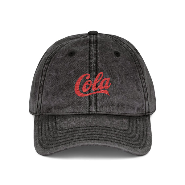 Vintage Cap (Embroidery) Hats Printify One size Black