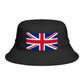 Union Jack Bucket Hat — British Flag Cotton Sun Hat Hats Printify One size Black