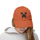 Pixel Monster Face Cap | Distressed Baseball Hat Hats Printify