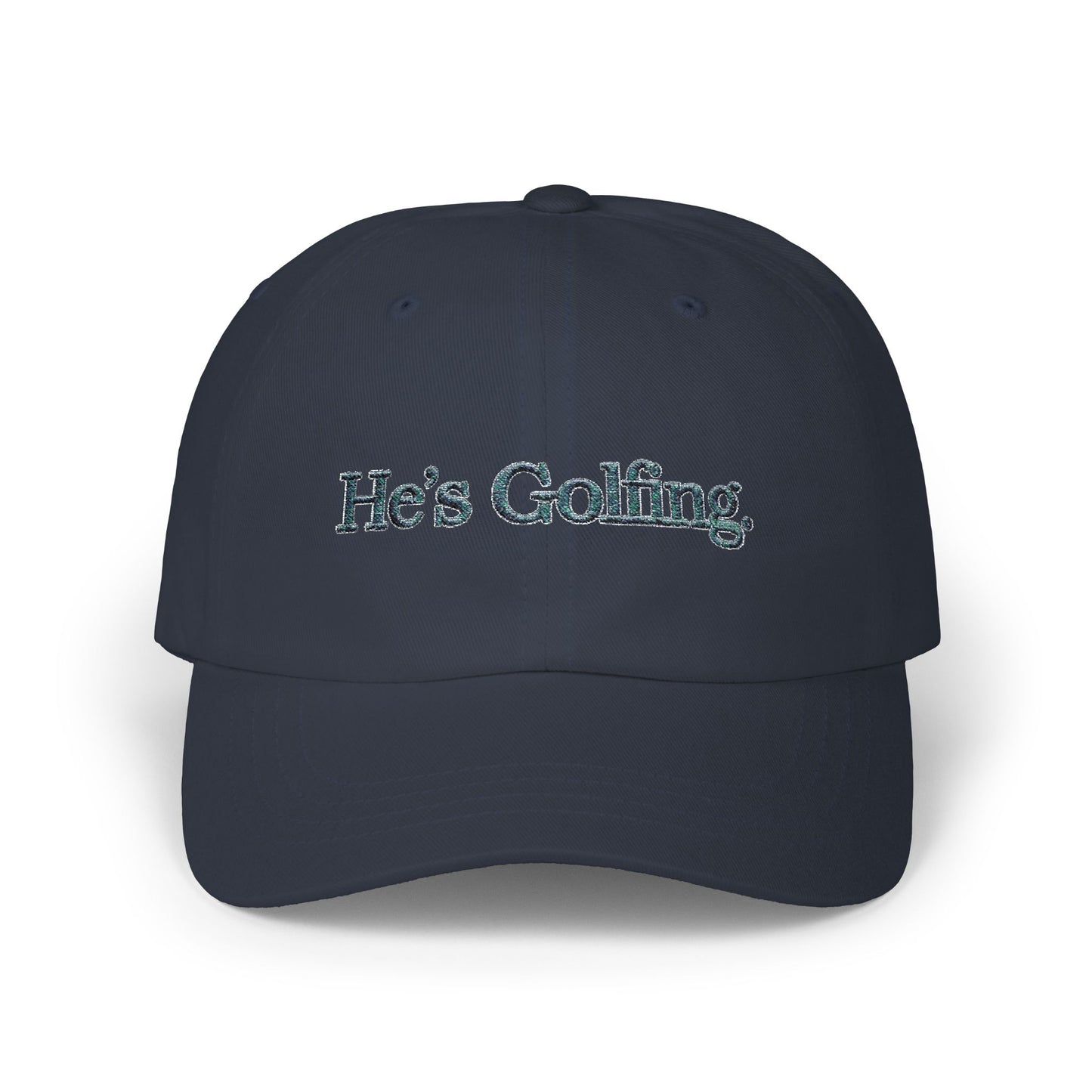 He's Golfing Dad Cap – Embroidered Golf Hat for Golf-Loving Dads