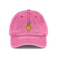 Pineapple Embroidered Vintage Cap Hats Printify One size Pink