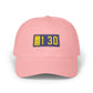 Dad Cap with Embroidered '130' Patch – Classic White Baseball Hat Hats Printify Pink One size