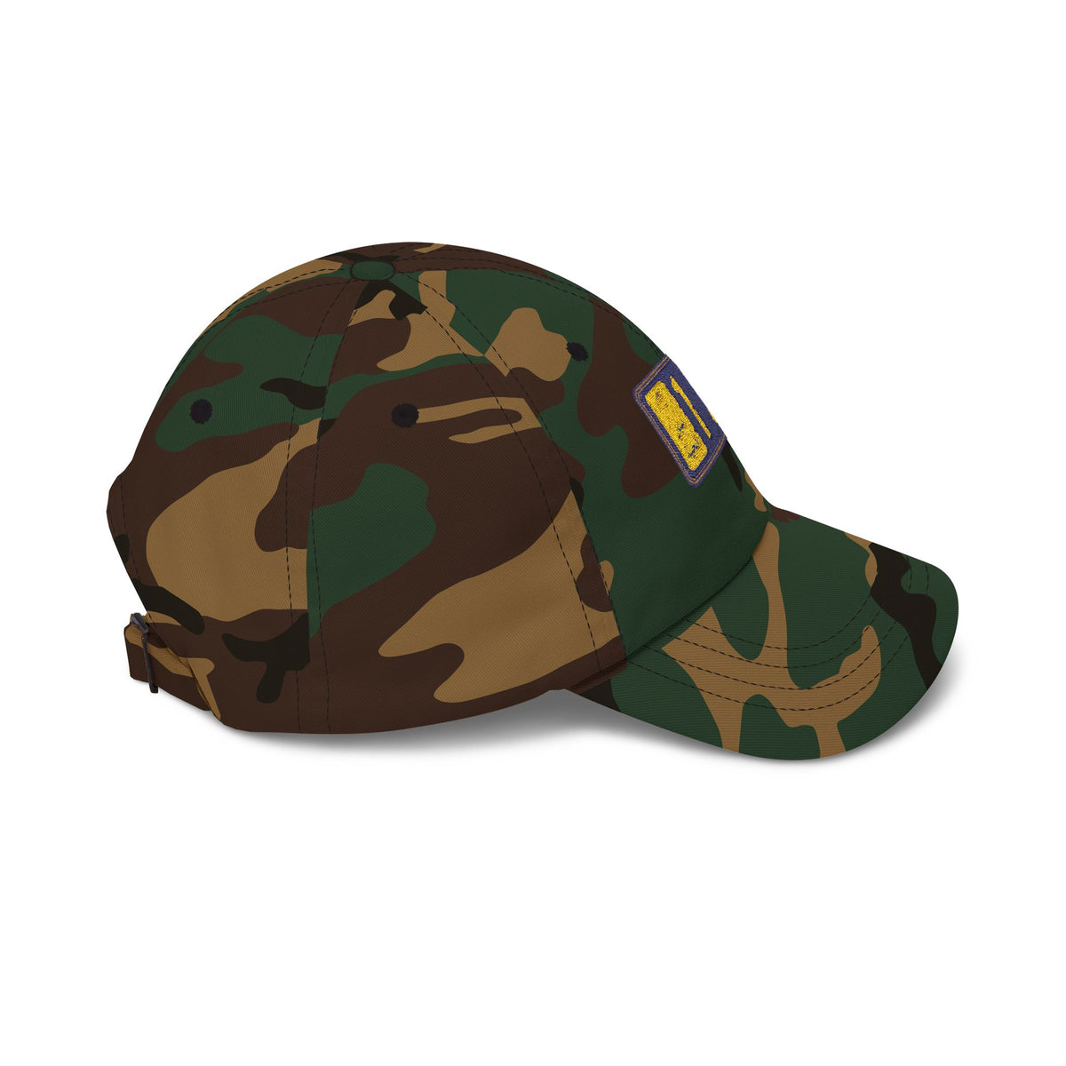 Dad Cap with Embroidered '130' Patch – Classic White Baseball Hat Hats Printify