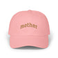 Mother Embroidered Dad Cap — Casual White Baseball Hat for Moms, Mother's Day Gift