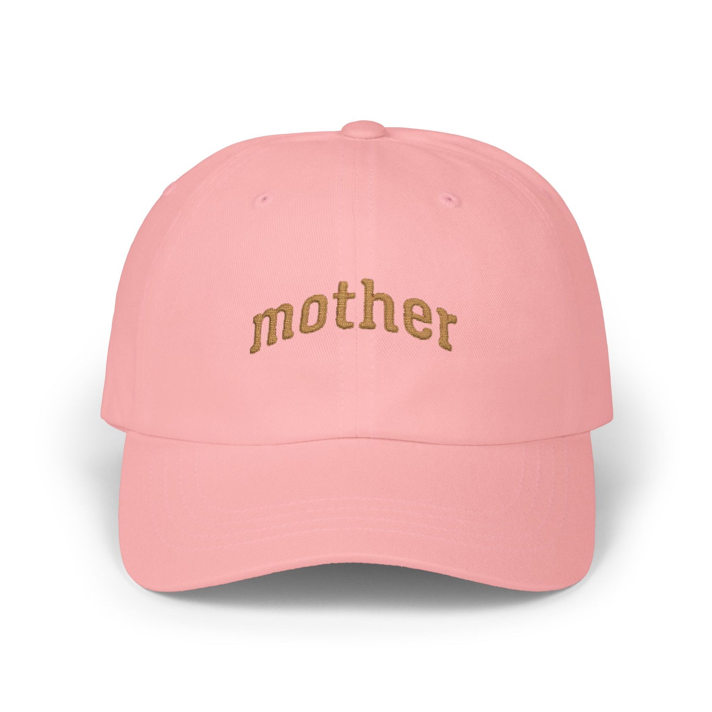 Mother Embroidered Dad Cap — Casual White Baseball Hat for Moms, Mother's Day Gift