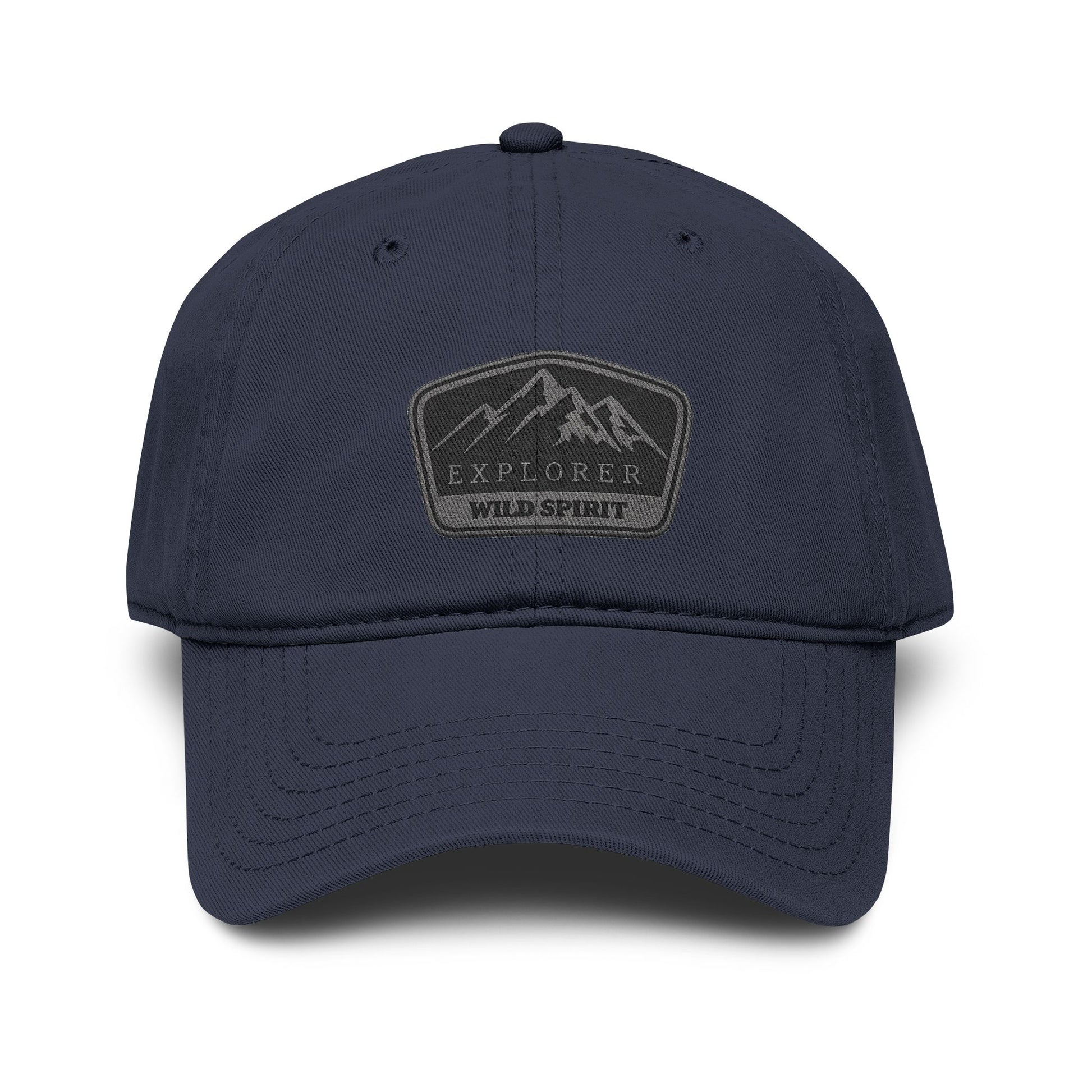 Explorer Wild Spirit Washed Baseball Cap Hats Printify One size Navy