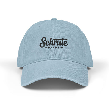 Schrute Farms Embroidered Denim Hat Hats Printify One size Light Blue
