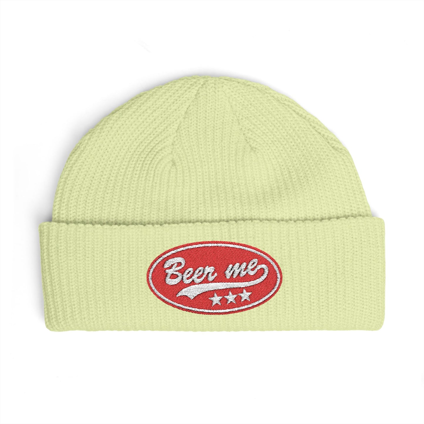 Cuff Beanie - 'Been Wild' Retro Patch Knit Hat (Casual Streetwear, Winter Gift)