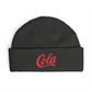Cola Cuff Beanie — Retro Script Knit Hat Hats Printify One size Coal