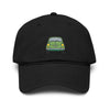 Vintage Green Car Embroidered Baseball Cap — Washed Cotton Dad Hat Hats Printify One size Black