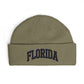 Florida Cuff Beanie - Embroidered Collegiate Knit Hat Hats Printify One size Eucalyptus