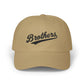 Brothers Dad Cap – Vintage Script Embroidered Baseball Hat Hats Printify Khaki One size
