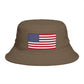 American Flag Bucket Hat — Patriotic USA Embroidered Sun Hat