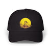 Duck Sunset Dad Cap — Embroidered Duck on Yellow Sun Baseball Hat Hats Printify Black One size