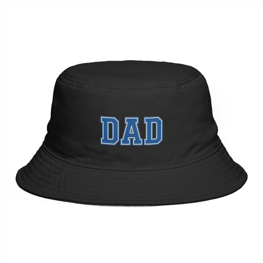 Dad Bucket Hat - Embroidered Collegiate Style Fathers Day Gift Hats Printify One size Black