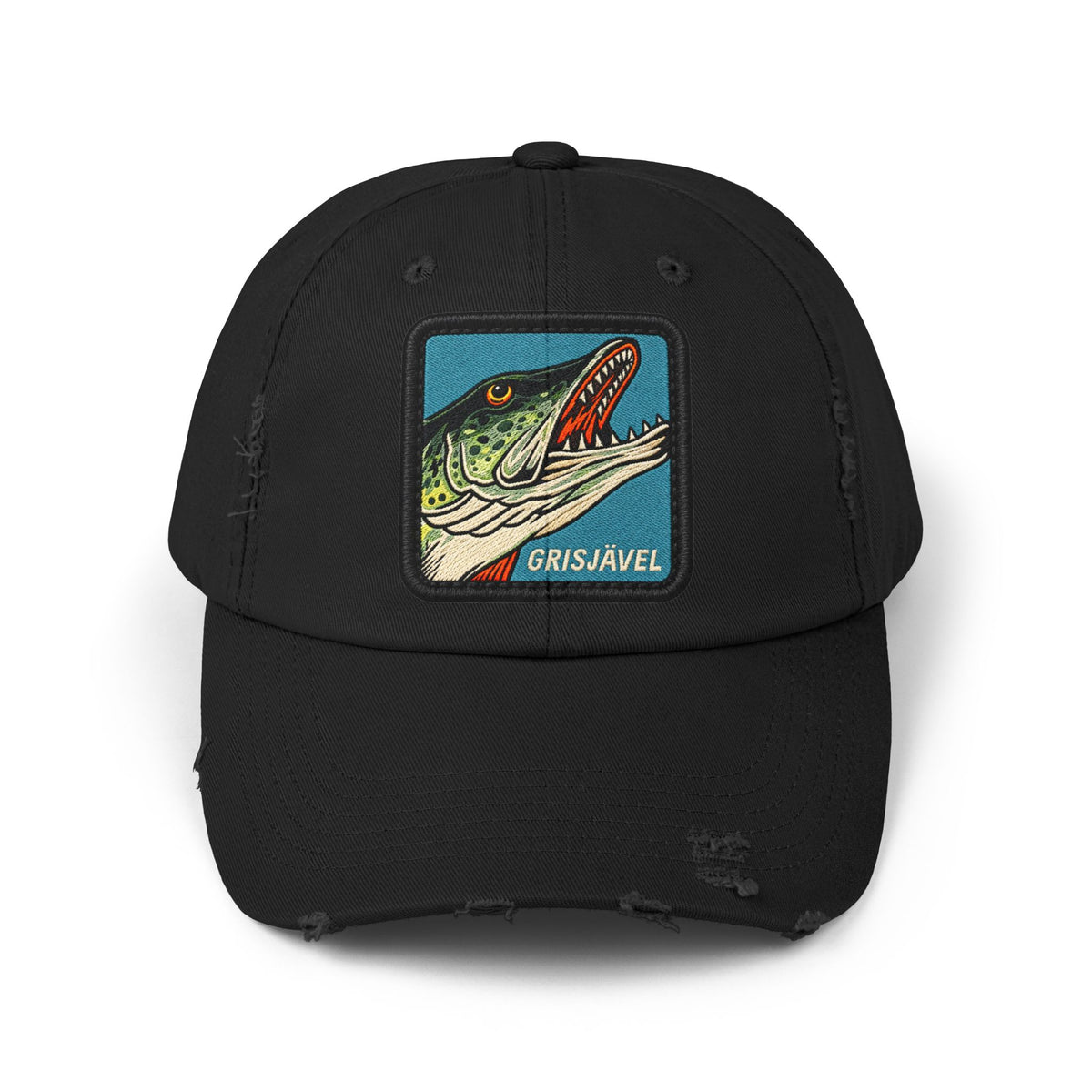 Unisex Distressed Cap Hats Printify Black One size