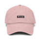 Karen Embroidered Washed Baseball Cap Hats Printify One size Dusty Rose