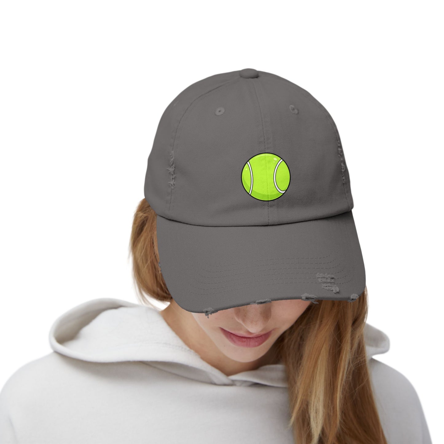 Distressed Tennis Ball Cap — Vintage Sport Dad Hat
