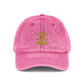 Vintage Embroidered Cap — Retro Snake Logo Dad Hat Hats Printify One size Pink