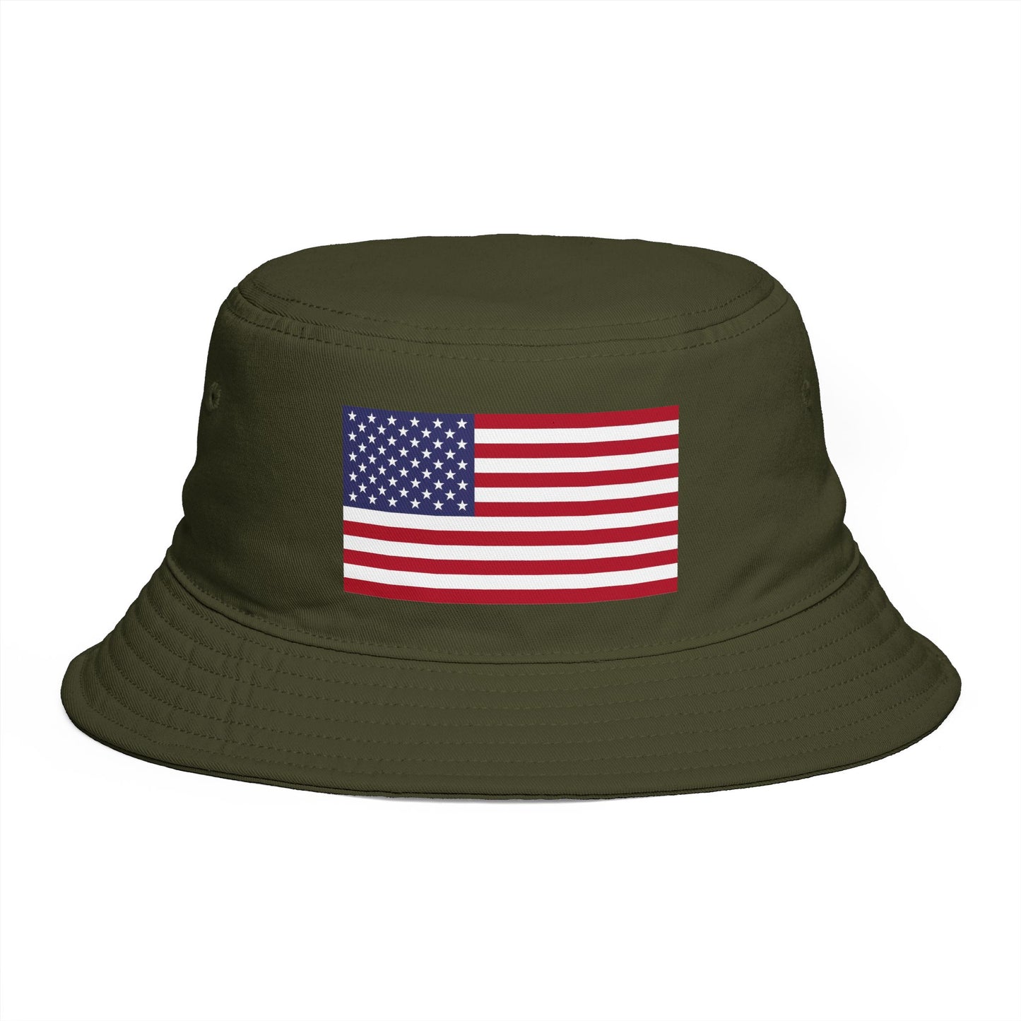 American Flag Bucket Hat — Patriotic USA Embroidered Sun Hat