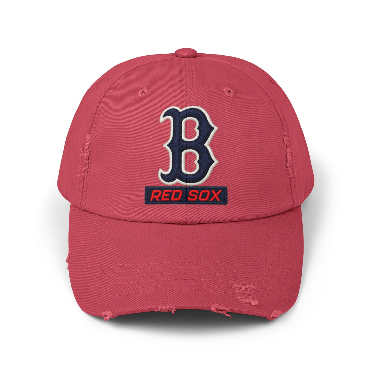 Boston Red Sox Distressed Baseball Cap Hats Printify Dashing Red One size