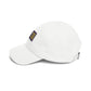 Dad Cap with Embroidered '130' Patch – Classic White Baseball Hat Hats Printify