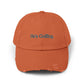 He's Goin' Distressed Dad Hat — Vintage Black Embroidered Cap