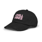 Chill Vibes Distressed Cap — Pink Text Casual Baseball Hat Hats Printify